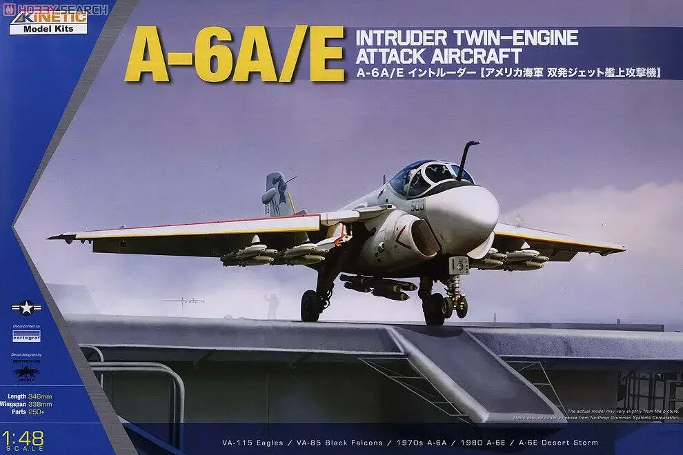 Kinetic K48034 1:48 scale A-6A/E Intruder Twin-Engine Attack Aircraft