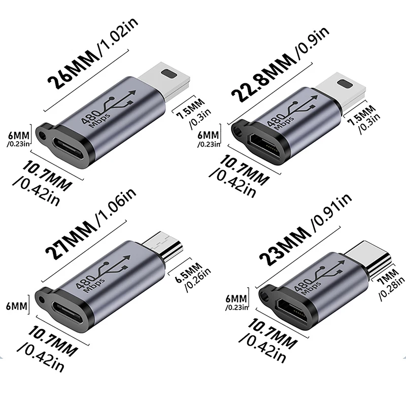 Адаптер USB Type-C (мама)-Micro USB (папа)
