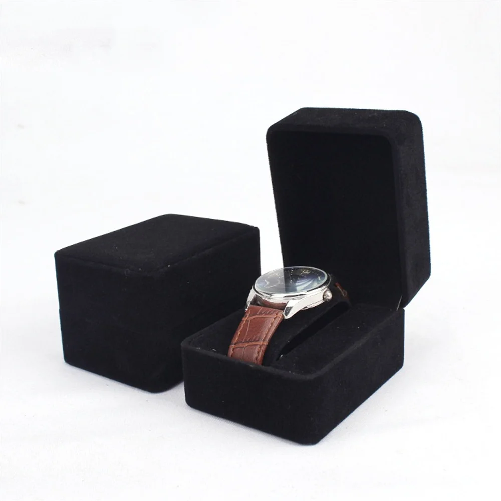 Velvet Watch Box with Rounded Corners