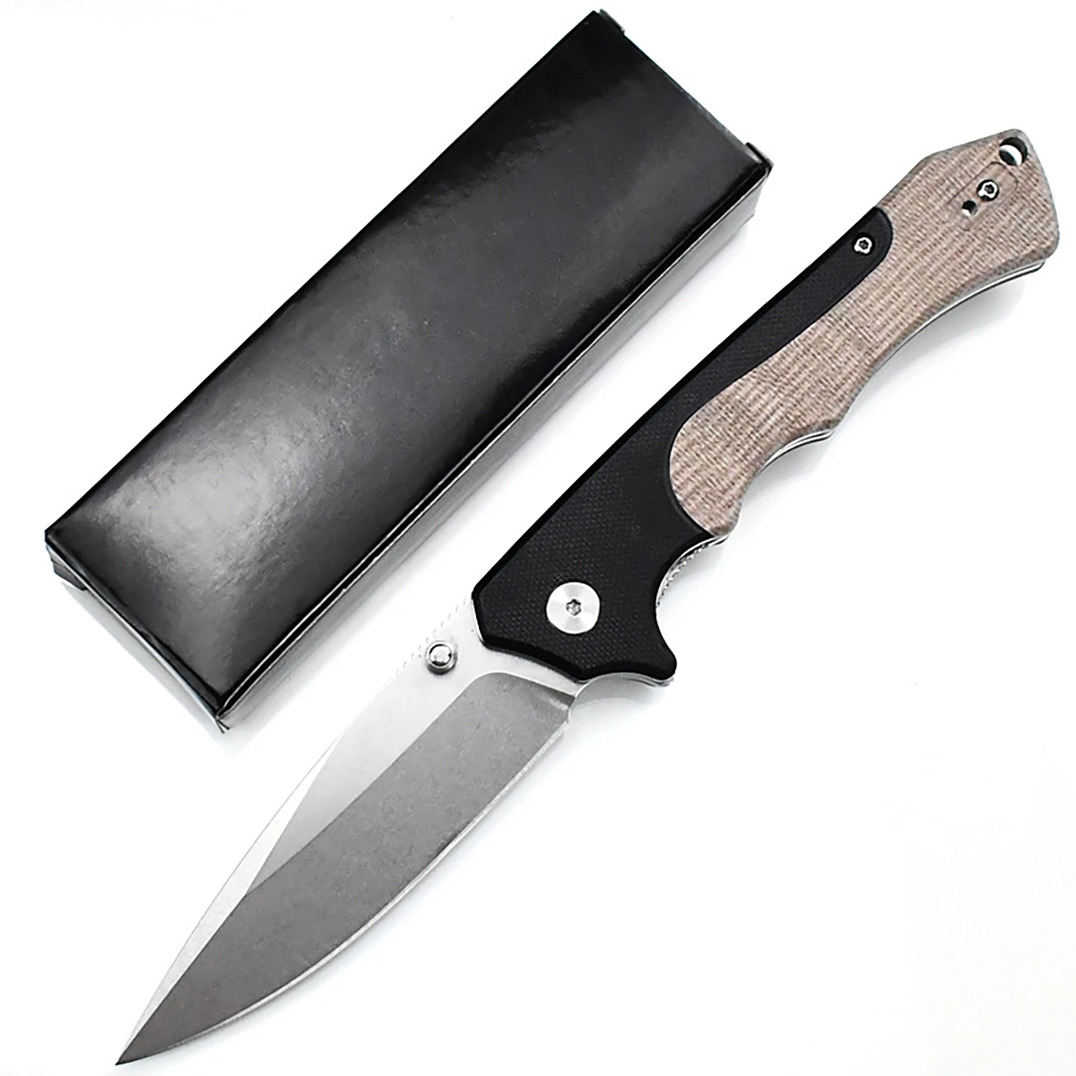 Coltello tascabile 5CR: multiutensile EDC pieghevole da uomo con manico G10. Ottimo per il campeggio, l'escursionismo, l'esplorazione, il fai da te, l'uso quotidiano, la pesca, la caccia. Regalo perfetto per San Valentino/festa del papà per uomo.
