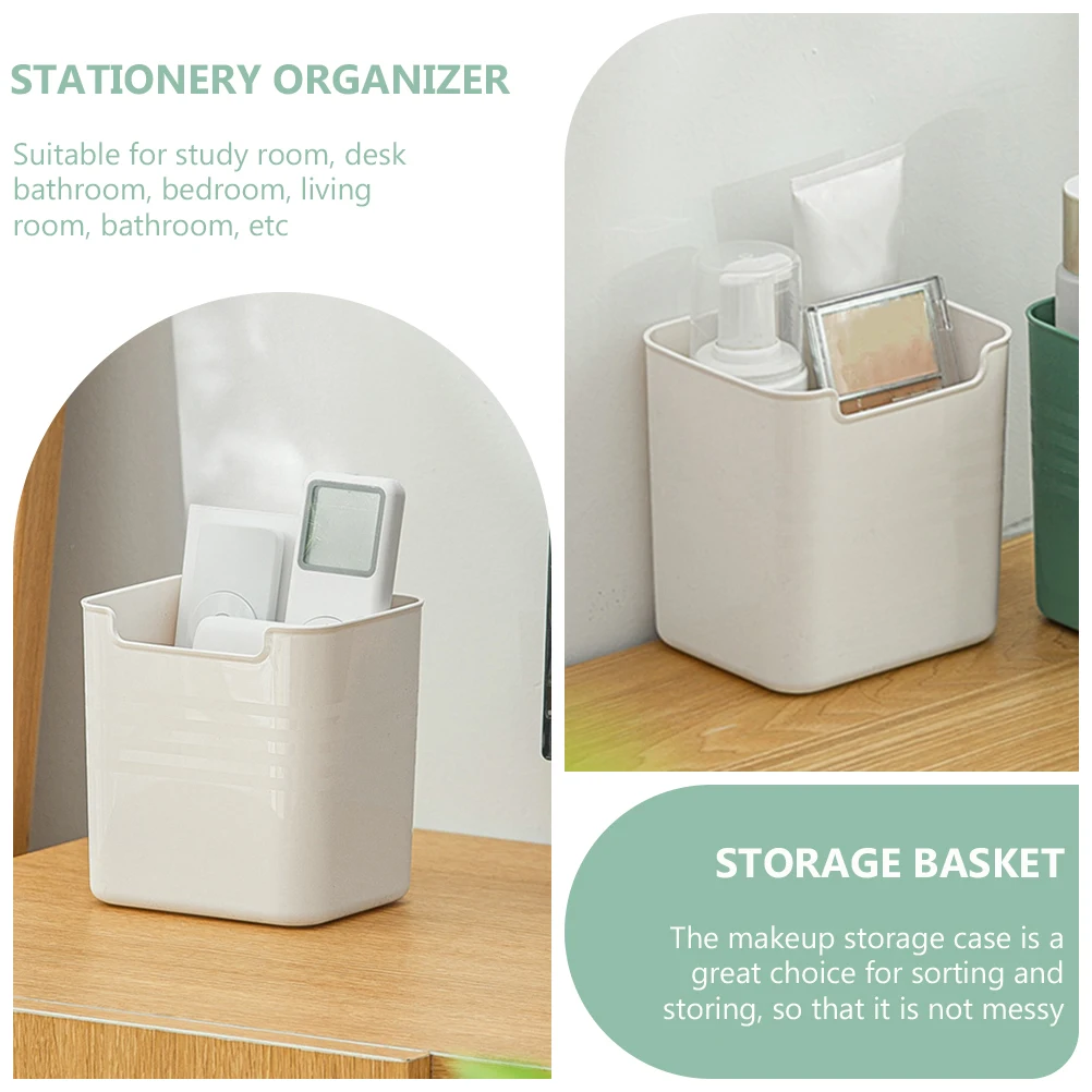 

2 Pcs Storage Box Vanity Organiser Bathroom Countertop Organizer Skin Care Makeup Remote Control Desktop Rack Case