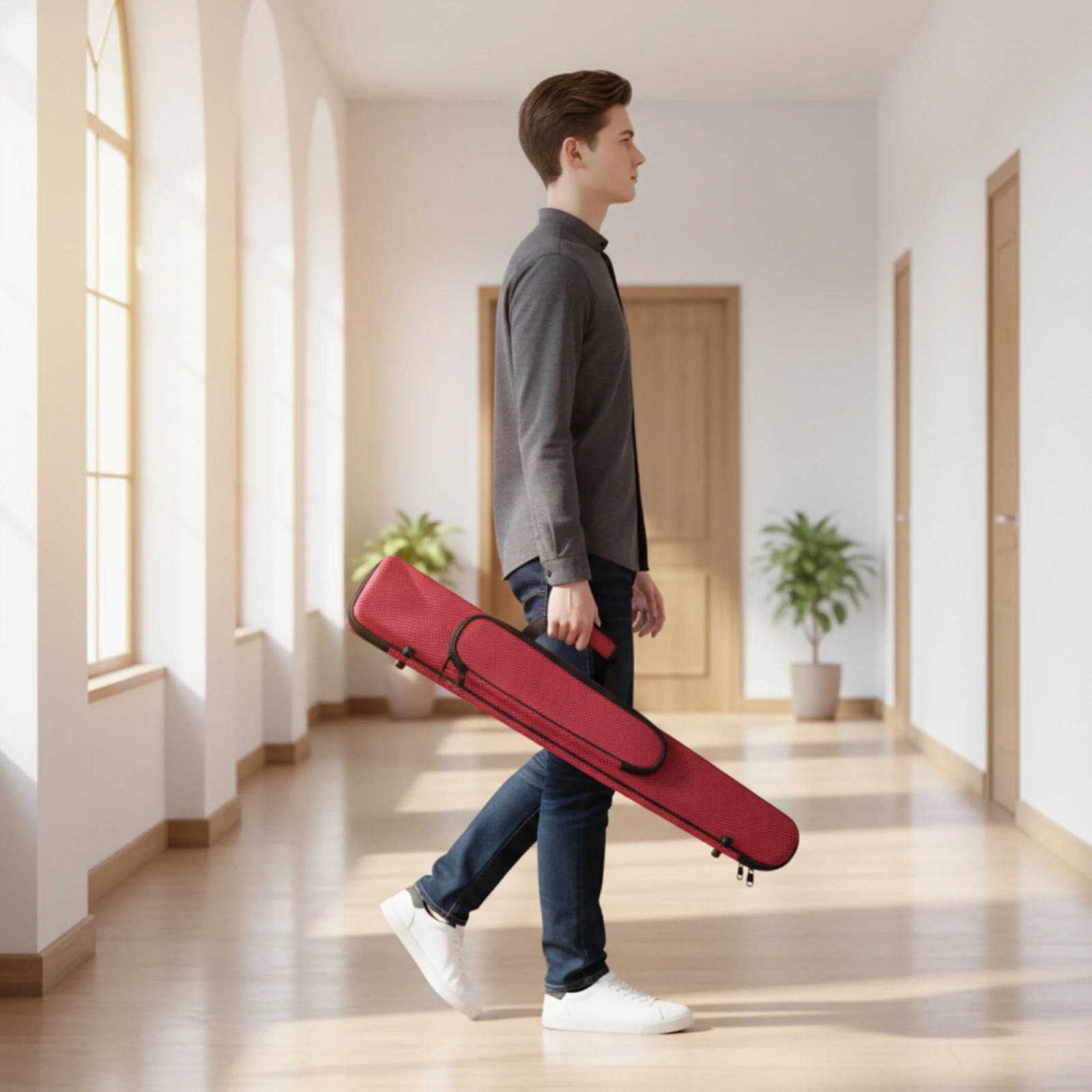 Clarinet Case Hard-Shell Clarinet Case with Pocket Travel-Friendly Shock Absorbing for Clarinetists, School, Rehearsals