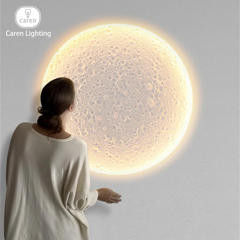 Caren Lighting Moon-like Plaster LED Embedded recessed Wall Light Anti-glare Background Wall well-crafted Decorative wall light