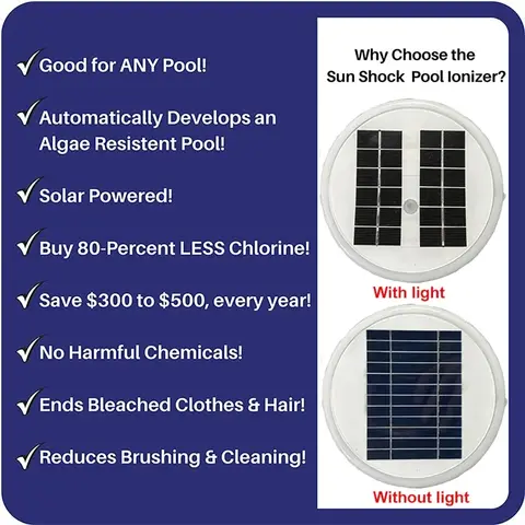 Solar Powered Pool Ionizer Purifier Copper Silver Ion Algae Cleaning Equipment Outdoor Swimming Pools Tub Water Purifier