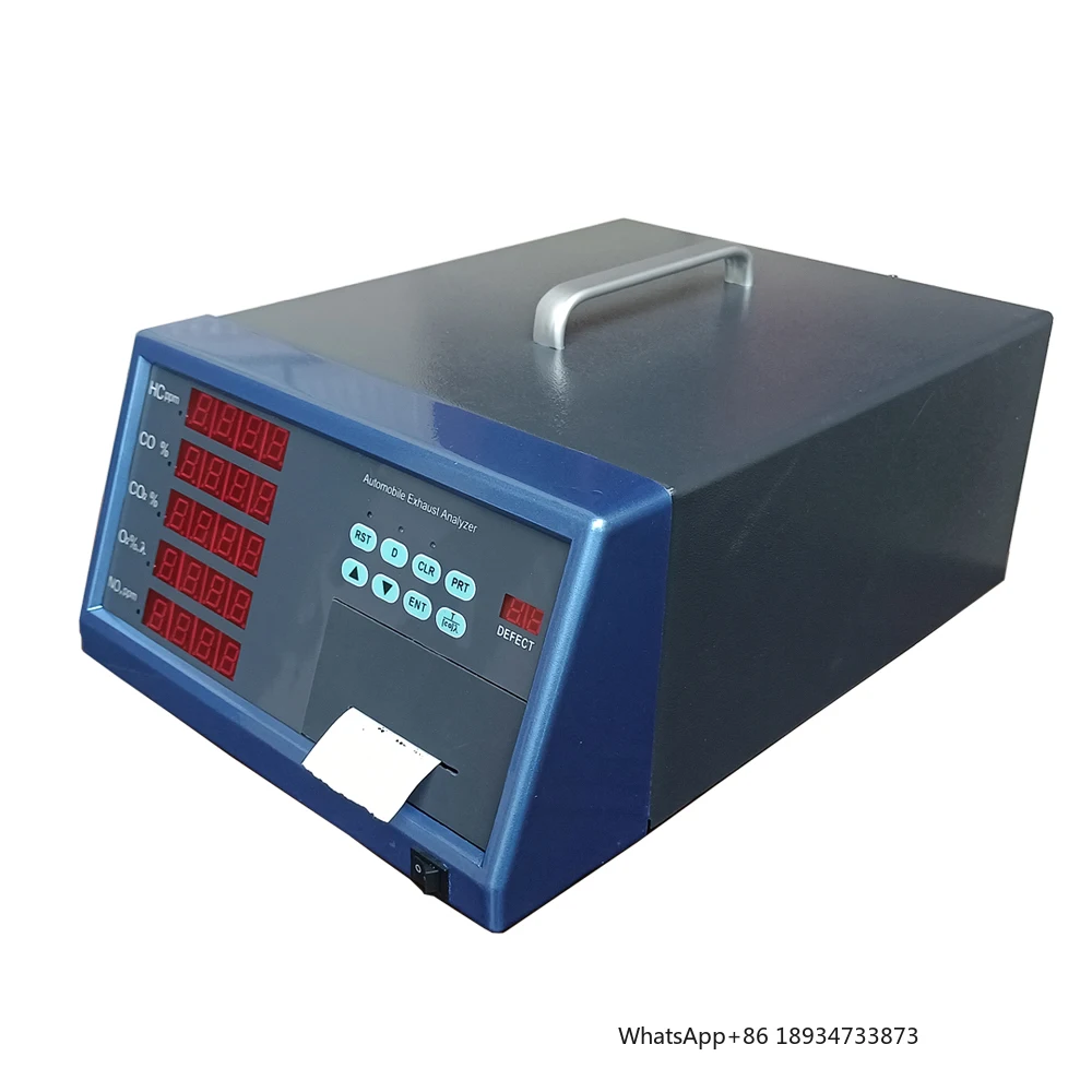 High Precision HPC501 Vehicle Exhaust Gas Analyzer HC, CO, CO2, O2, NOx 5-Gas Detection with Printing Function
