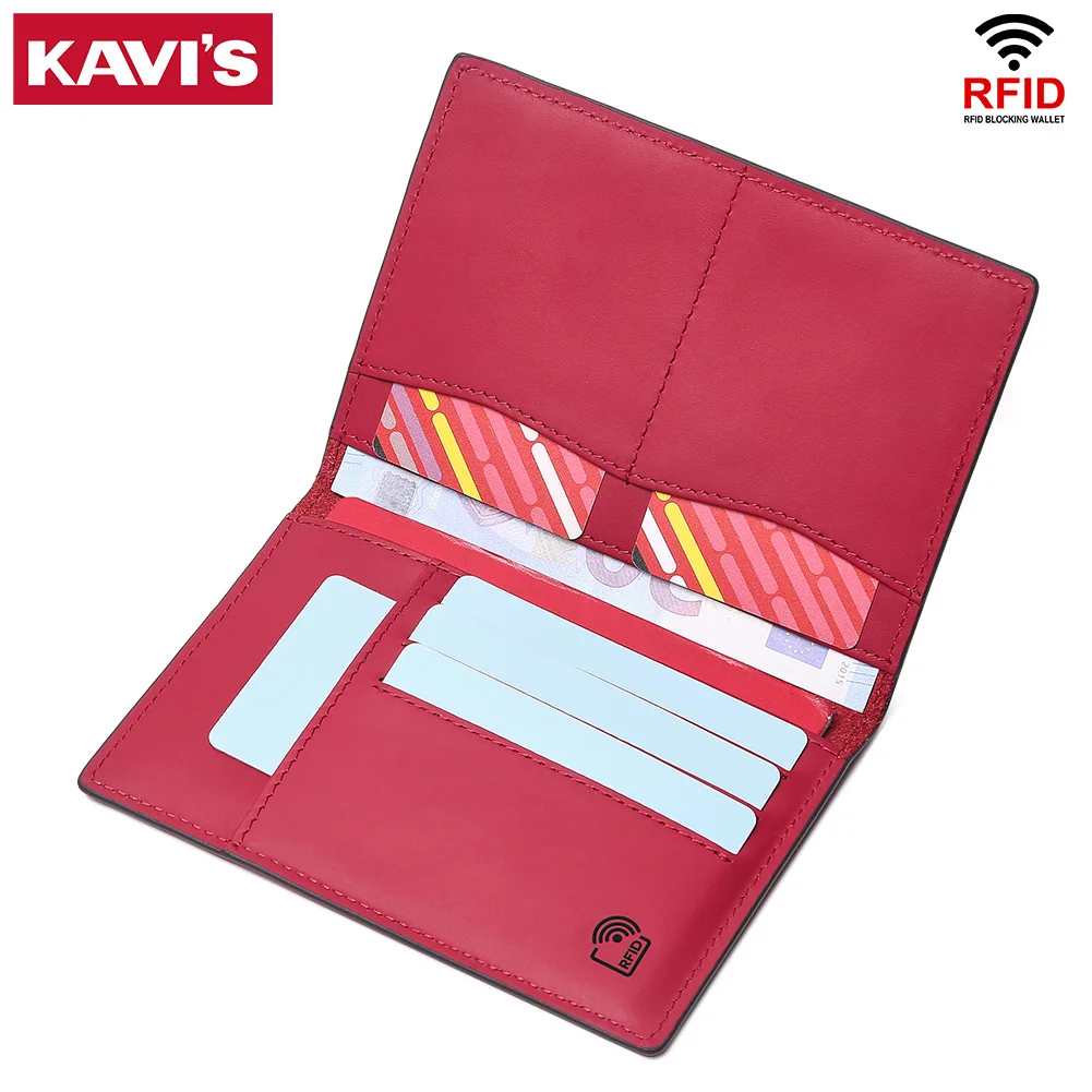 

RFID Blocking Passport Holder Wallet with Card Slots Travel Document Organizer Case for Men Women Slim Fashion Money Clip