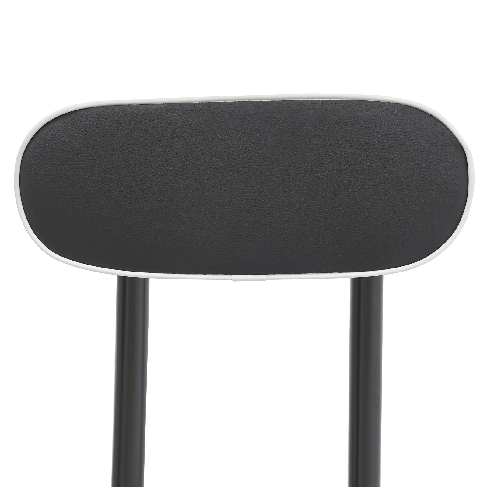 Barhocker, 2er-Set, klappbare Barhocker, Sitzhöhe 65 cm, Küchenstuhl mit Rückenlehne bis 125 kg, Schwarz