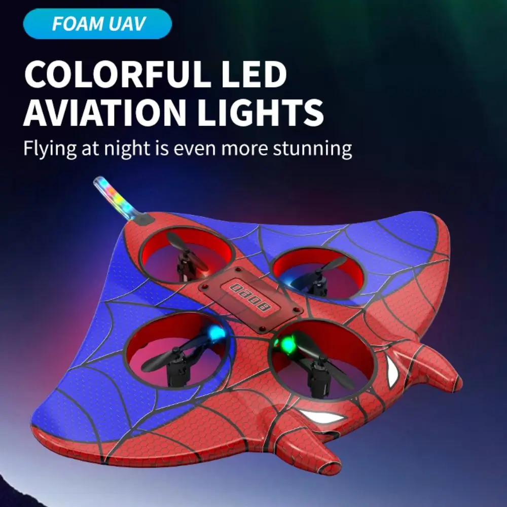 Foam Remote Control Plane 2.4GHz 4CH Stunt Roll RC Spider Quadcopter Crash Resistance Cool Light Foam RC Airplanes Kids Adults