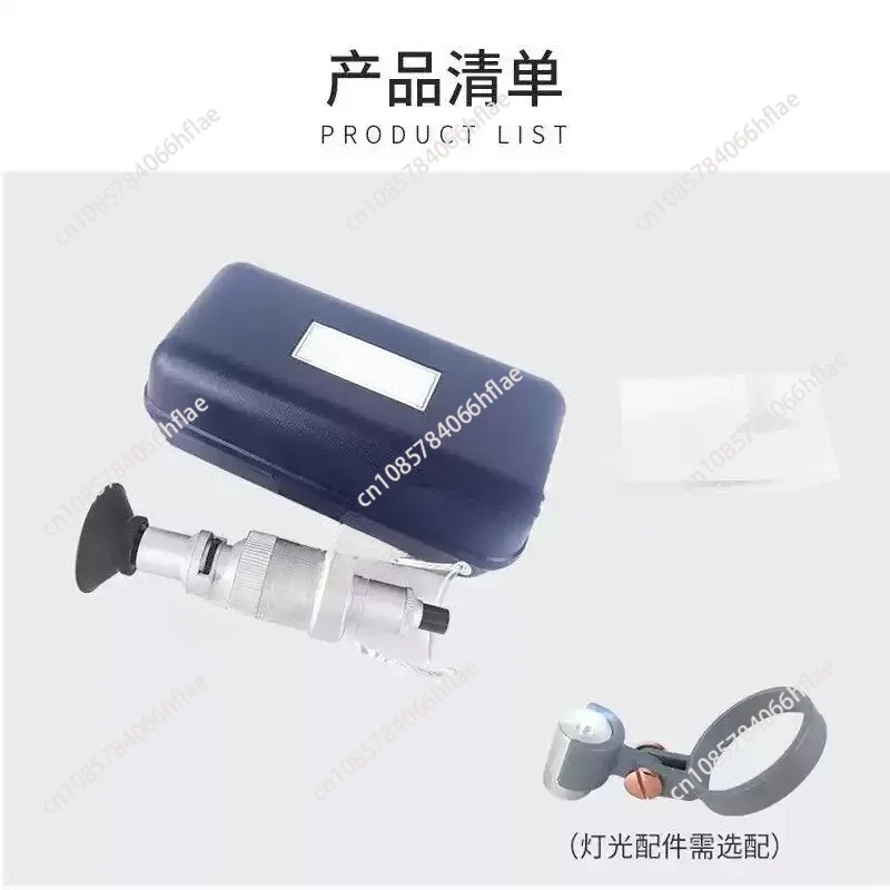 2008 Series Handheld Optical Magnifier With Light & Scale Engraving 25X 50X 75X 100X Inspection Loupe