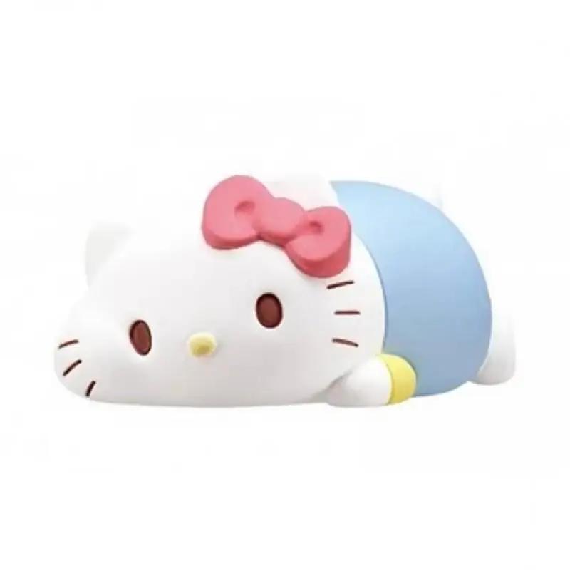 My Melody  Figures Sanrio Hello Kitty Lie Down Action Figure Tuxedosam  Pom Pom Purin Kawaii Mini Gifts Model Xmas Toy for Kids