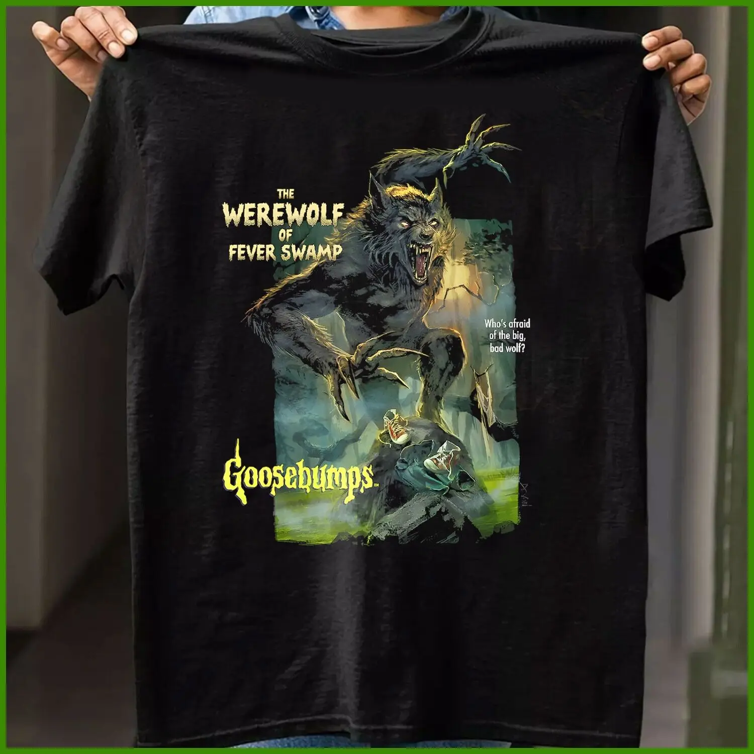 Werewolf of Fever Swamp Goosebump Black Tshirt