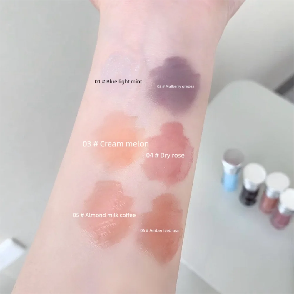 ลิปสติกหลากสีใหม่ ไม่ติดแก้ว กันน้ำ ลิปกลอสสีนู้ด ติดทนนาน สีสวยคมชัด แต่งหน้าสวย สำหรับฤดูใบไม้ร่วง/ฤดูหนาว