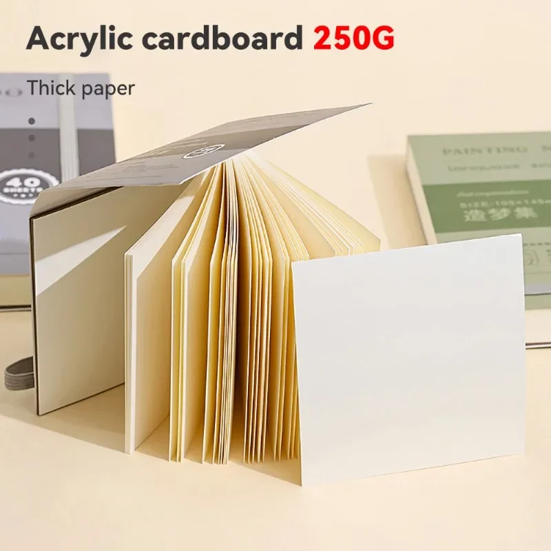 40sheets Mini Drawing Notebook Tearable Sketchbook Handbook 250G Thickened Paper Multiple Size Watercolor Graffiti Painting Book