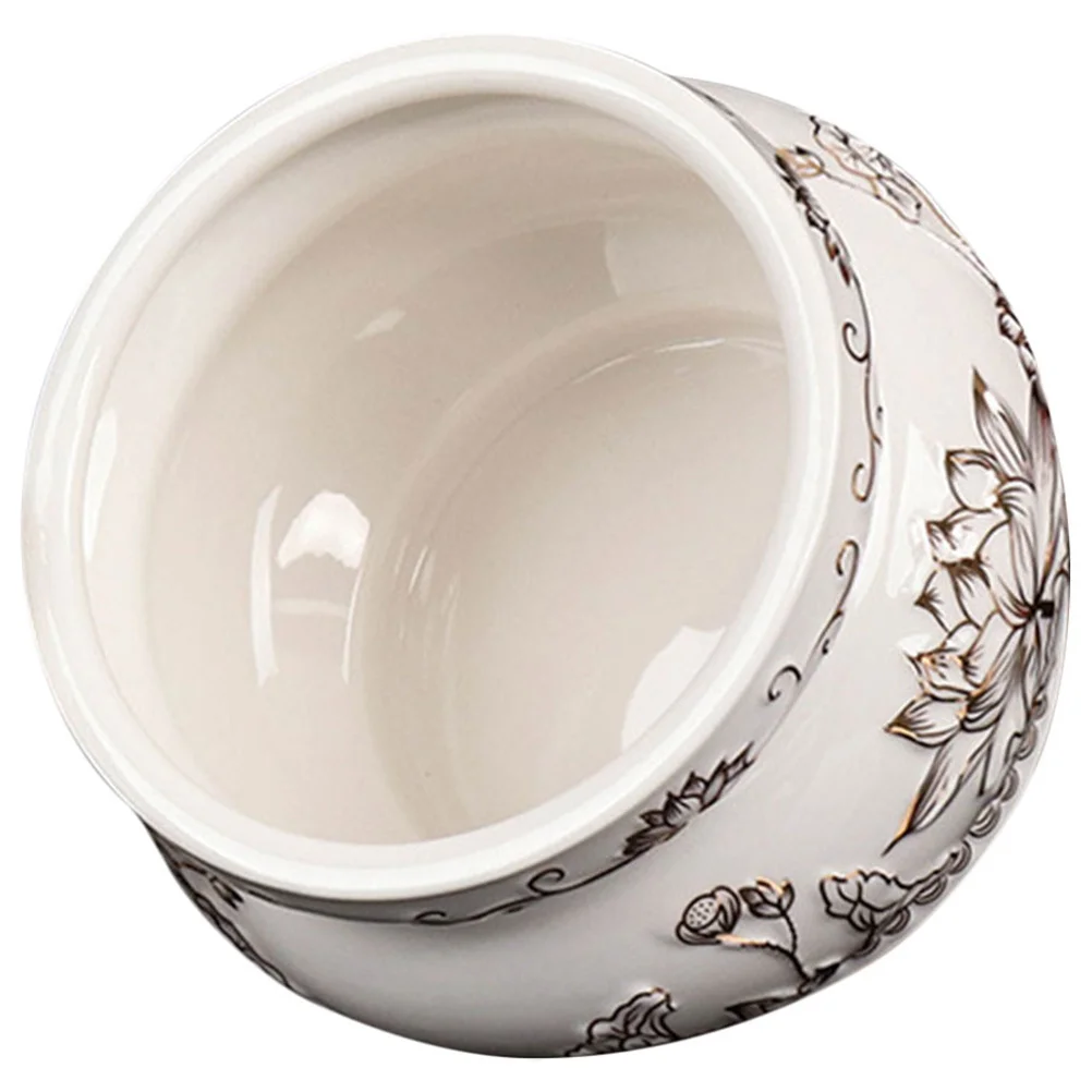 Keramik-Räuchergefäß, Retro-Buddha-Halle, rundes Räuchergefäß, Desktop-Aromatherapie-Räucherstäbchenhalter, Räucherstäbchenhalter