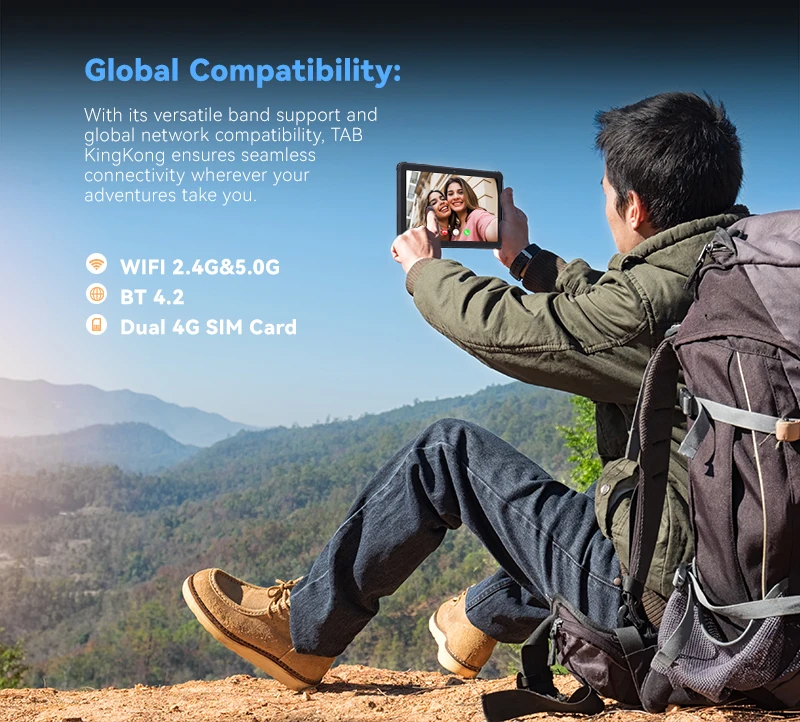 Cubot TAB KINGKONG, Rugged Tablet Android 13, IP68 Waterproof, 16GB RAM(8GB+8GB Extended), 256GB ROM, 10600mAh, 10.1 Inch Screen