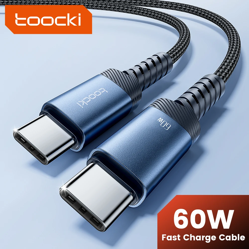 Toocki 60W Fast Charging Dual C Cable High Speed USB C Cable