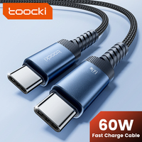 Toocki 60W Fast Charging Dual C Cable High Speed USB C Cable Type C for iPhone 16 15 Pro Samsung Xiaomi 2M USB Charger Data Cord