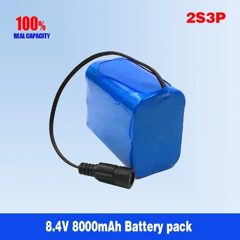 リチウム電池8.4V, 8000mAh, 18650,2s3p,8Ah,8.4V,釣り用,Bluetoothスピーカー付き