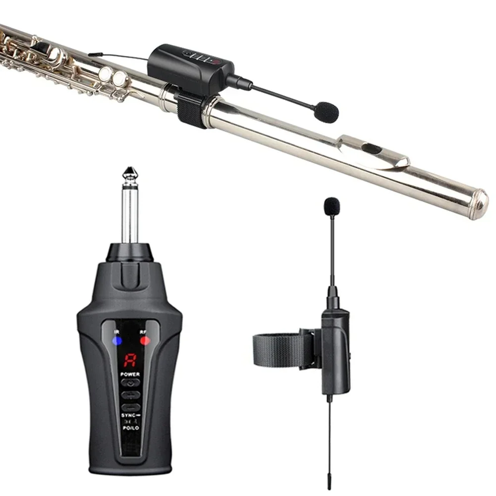 

Professional UHF Wireless Mic Receiver And Transmitter For Flute Piccolo Wireless Microphone Professional Audio Accessories