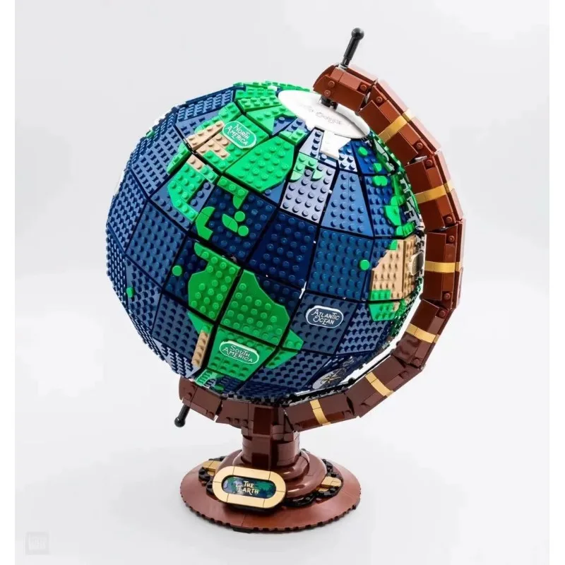 منتج جديد 2585 قطعة نموذج خريطة الكرة الأرضية الإبداعية بنة التكنولوجيا MOC بنة التجميع الإبداعي لعبة الأطفال الولادة