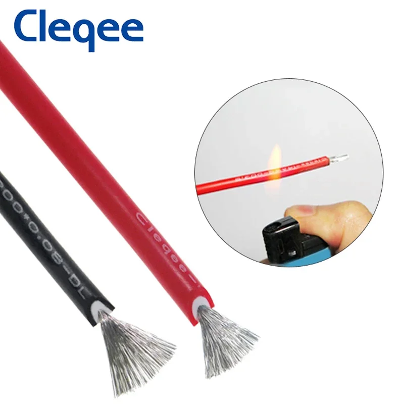 Cleqee P1505B Cables de prueba de multímetro de silicona con agujas afiladas precisas chapadas en oro, sonda multímetro con conector banana de 4 mm