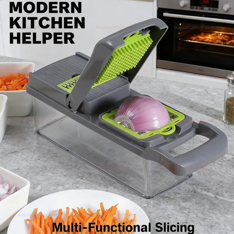 Vegetable Shredder Cocina Multifunctional Household Vegetable Cutter Carrot Onion Dicing Julienne Slicing Tool Fruit Slicer