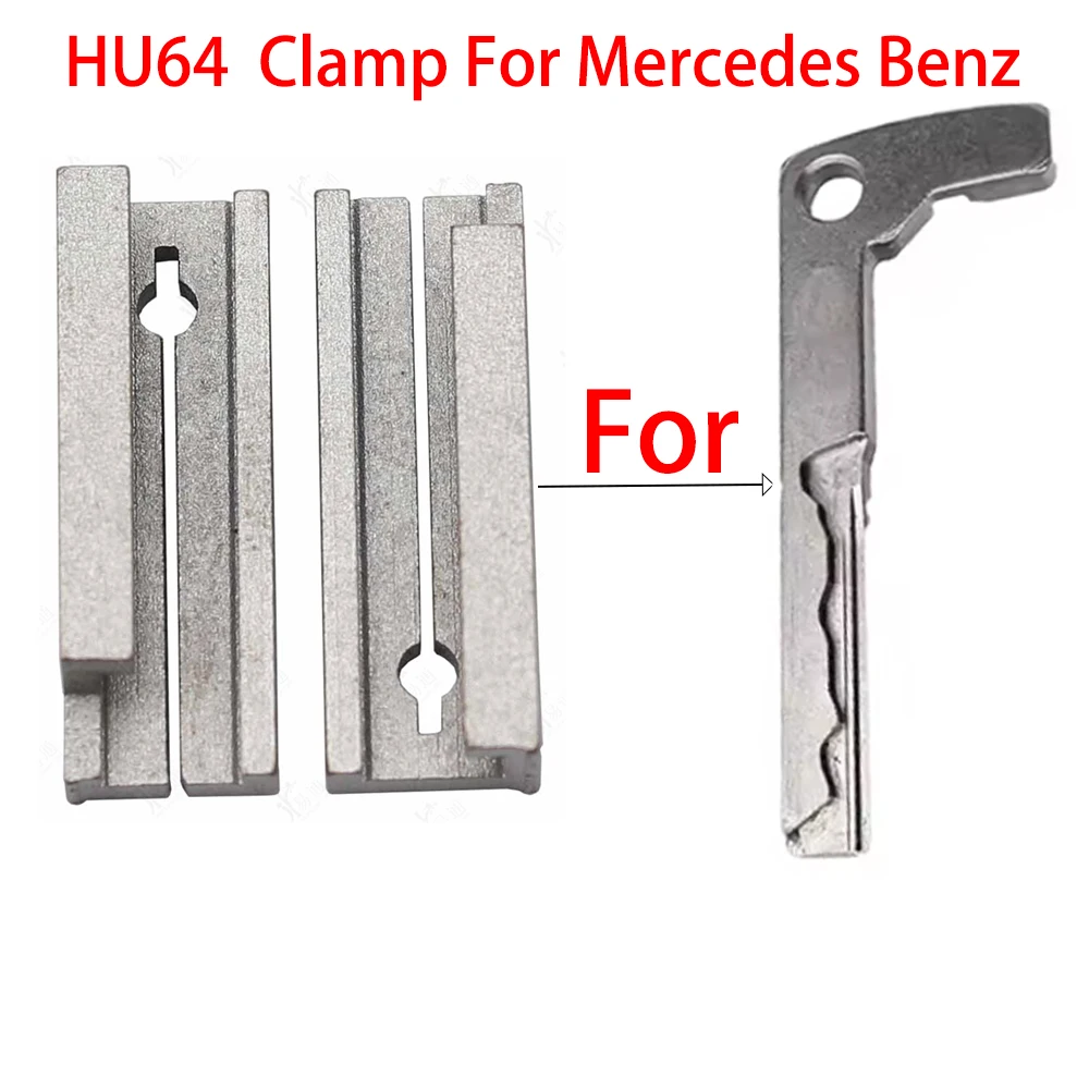 2PCS/Lot HU64 Duplicating Fixture Clamp For Mercedes Benz Key Blank Key Cutting Machine Key Cutter Machine Part Accessories