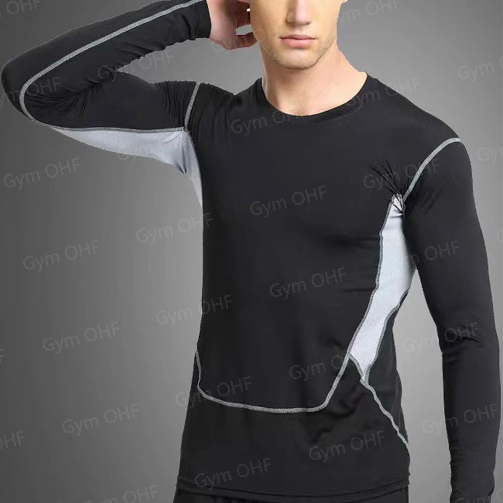 Spinne Kompression Shirt Herren Rashguard Fitness Für Männer Gym Sport T-Shirt Laufen Sweatshirt Outdoor Bergsteigen Training – Detail 35