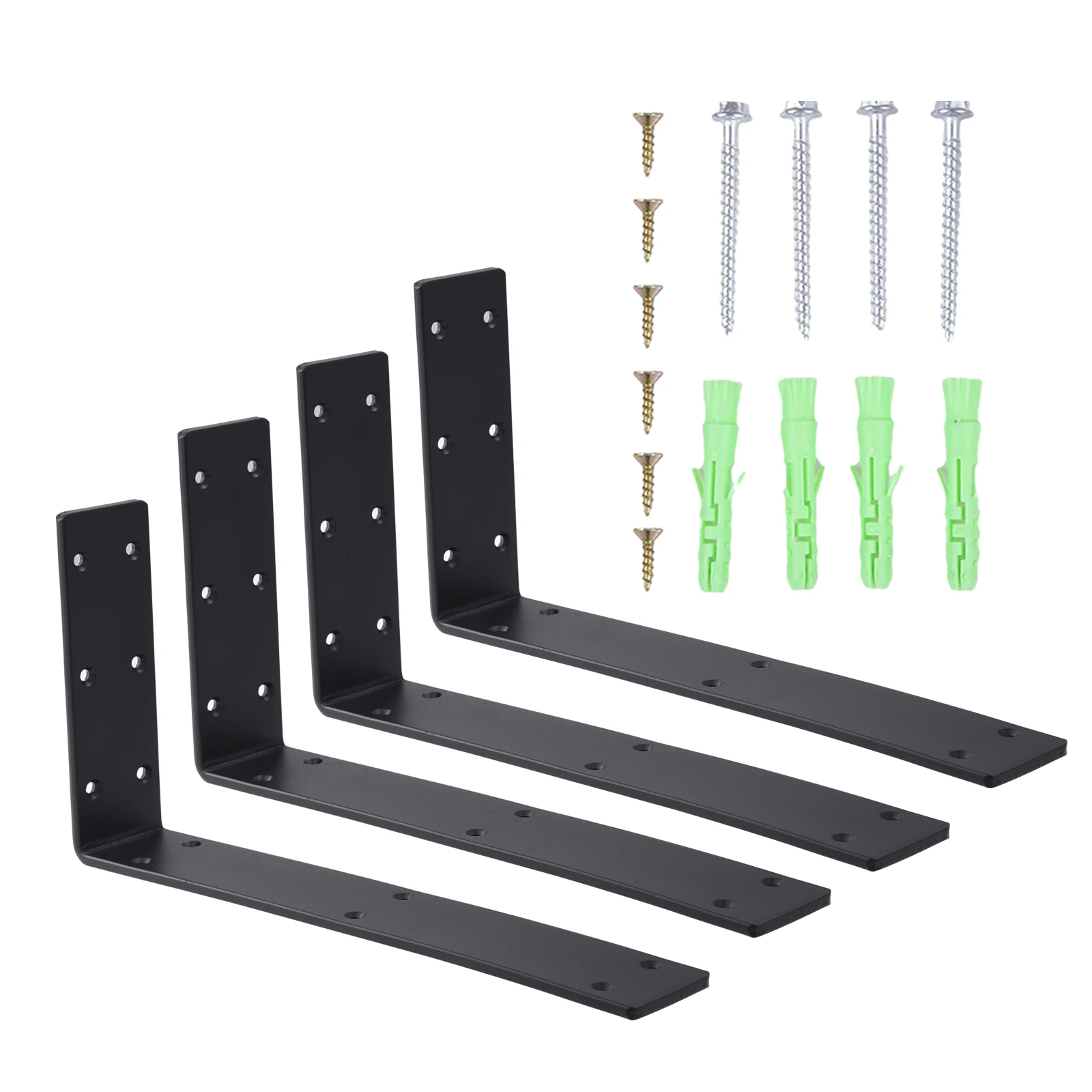 

12 Inch Countertop Support Brackets, Heavy Duty Counter Top L Brackets, 4 Pieces Metal Mantel Corbels for Wood Quartz Granite