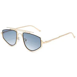 ZLY 2024 New Fashion Shield Sunglasses Men Women Gradients Lens Resin Metal Alloy Frame Luxury Sun Protection Simple Style UV400