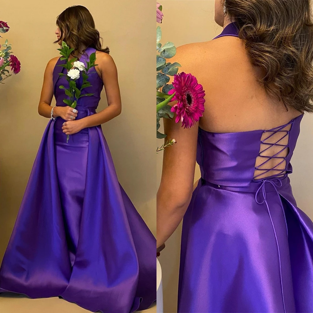 

Oisslec Prom Dresses Fashion Elegant V Neck Sheath Floor Length Satin Ruched Formal Evening Gowns Sleeveless Court فساتين سهرة