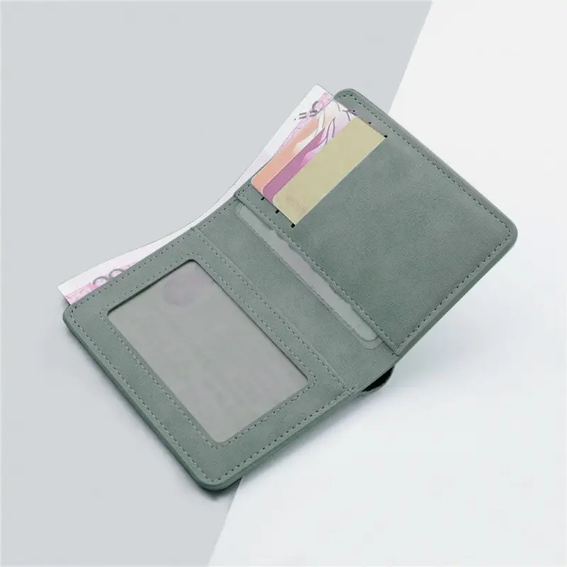 Men/Women Fashion Wallet ID/credit Card Holder Wallet for Men Multi-Card BagHolder Two Fold Small Wallet Black/gray Coin Purse - 3