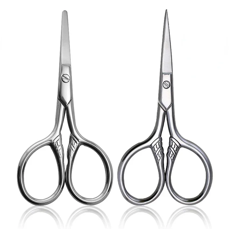 1 個マニキュア爪キューティクルひげと口ひげトリマー鼻毛ツールステンレス鋼小さなメイクグルーミングはさみ眉毛