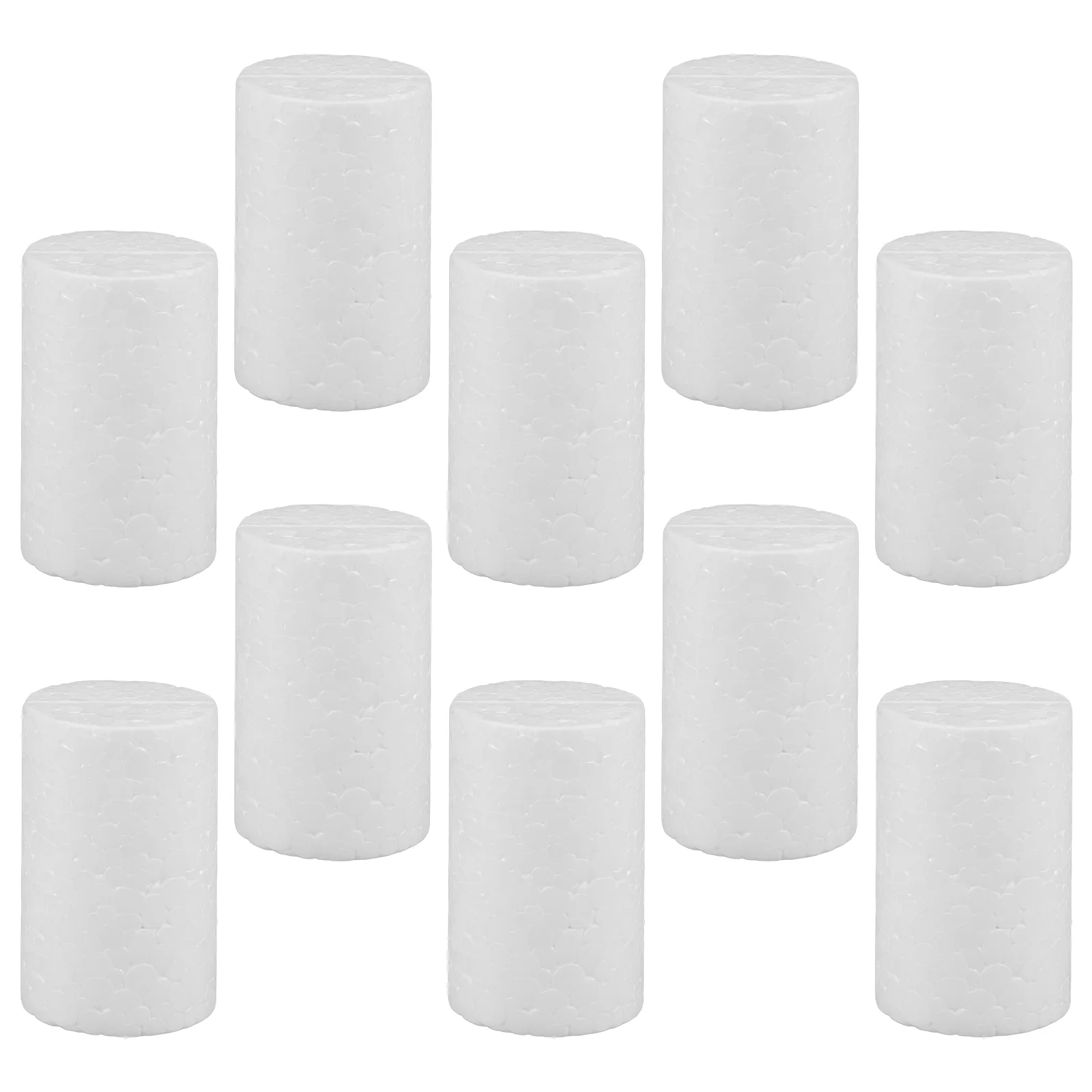 10 Pcs Foam Cylinder White Rods Polystyrene Cones Floral Garland Halloween Shapes Cylinders Ball