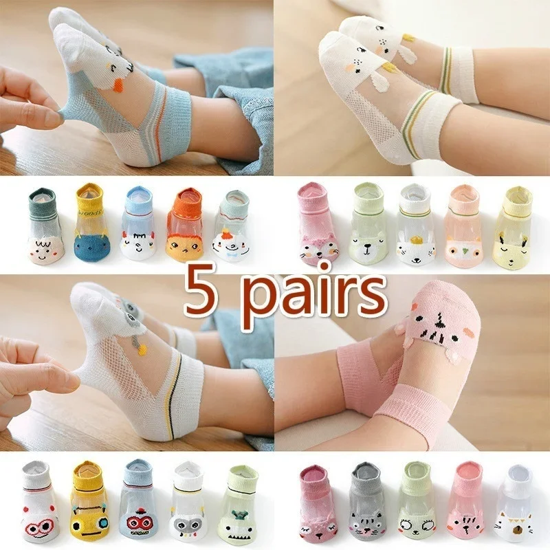 

1- 3year Newborn Toddler Baby Socks cartoon cute Kids Socks 5 pairs