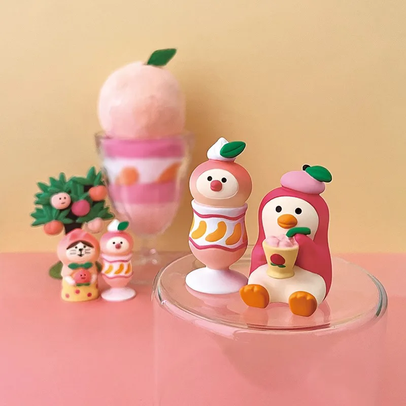 1pc Peach Fruit Garden Ornaments Creative Home DIY Figurines Trendy Toys Collectibles Handicrafts Small Miniature Ornaments Gift