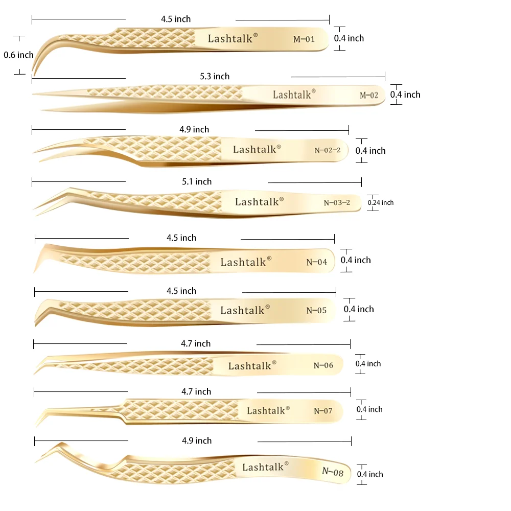 Lashtalk Wimpernverlängerungspinzette, Make-up-Tools aus Nagaraku, Edelstahl, nicht magnetisches Volumen, gefälschte Wimpern, Zubehör, präzise – Detail 17