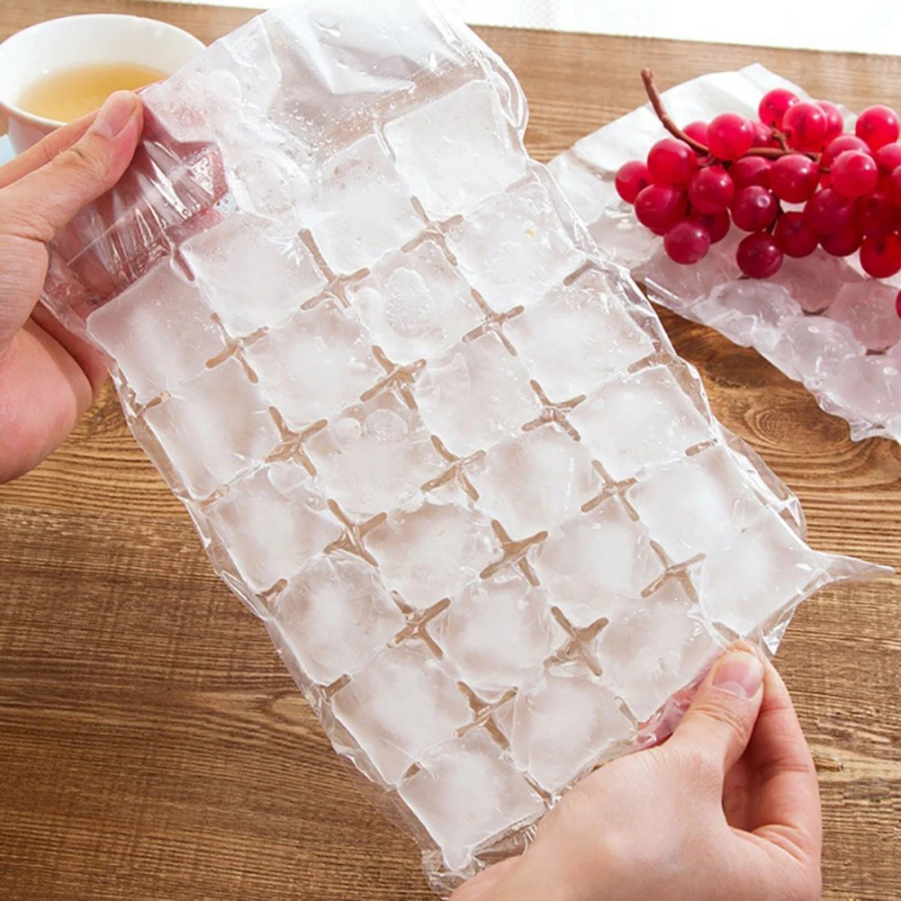 100/200 Stück Einweg-Eiswürfelform Ergänzende Cocktail-Eisbeutel Einfach Tragbar Schnell Praktisch Saft-Getränke-Lebensmittel-Werkzeug