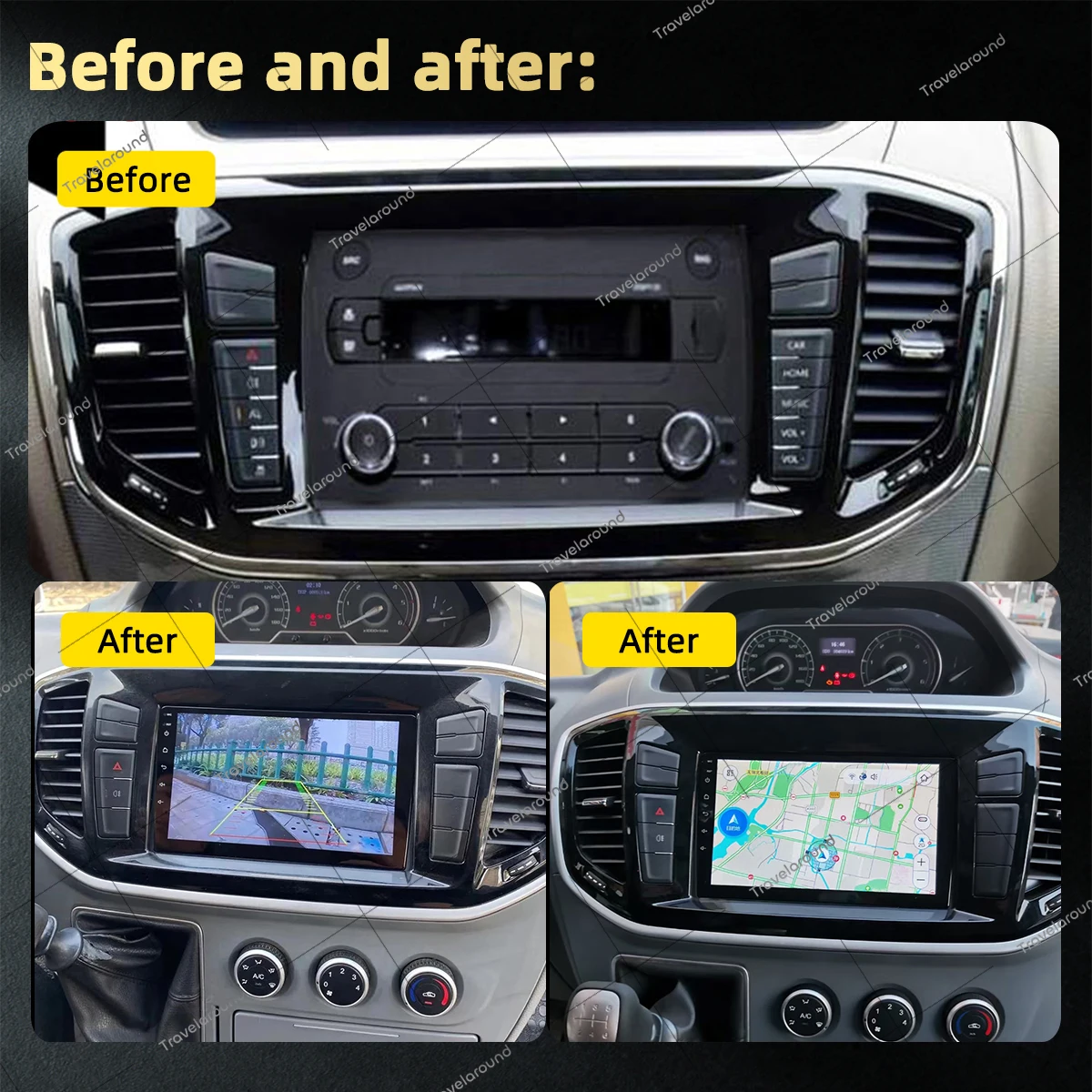 2 DIN Android Car Stereo Radio for Maxus V80 Plus LDV V80 LD100 2018 - 2021 Multimedia GPS Navigation Head Unit Car Radio