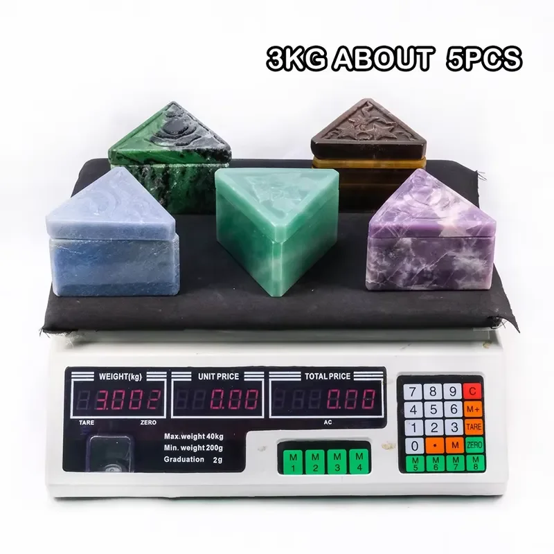 Custom Logo Crystal Crafts Home Decoration Hand Carved Crystal Home Natural Crystal Stone Storage Box