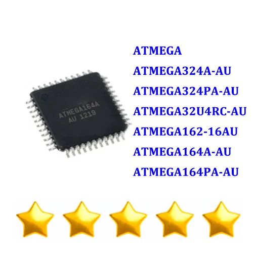 New Original ATMEGA ATMEGA324A-AU ATMEGA324PA-AU ATMEGA32U4RC-AU ATMEGA162-16AU ATMEGA164A-AU ATMEGA164PA-AU IC MCU Chip TQFP-44