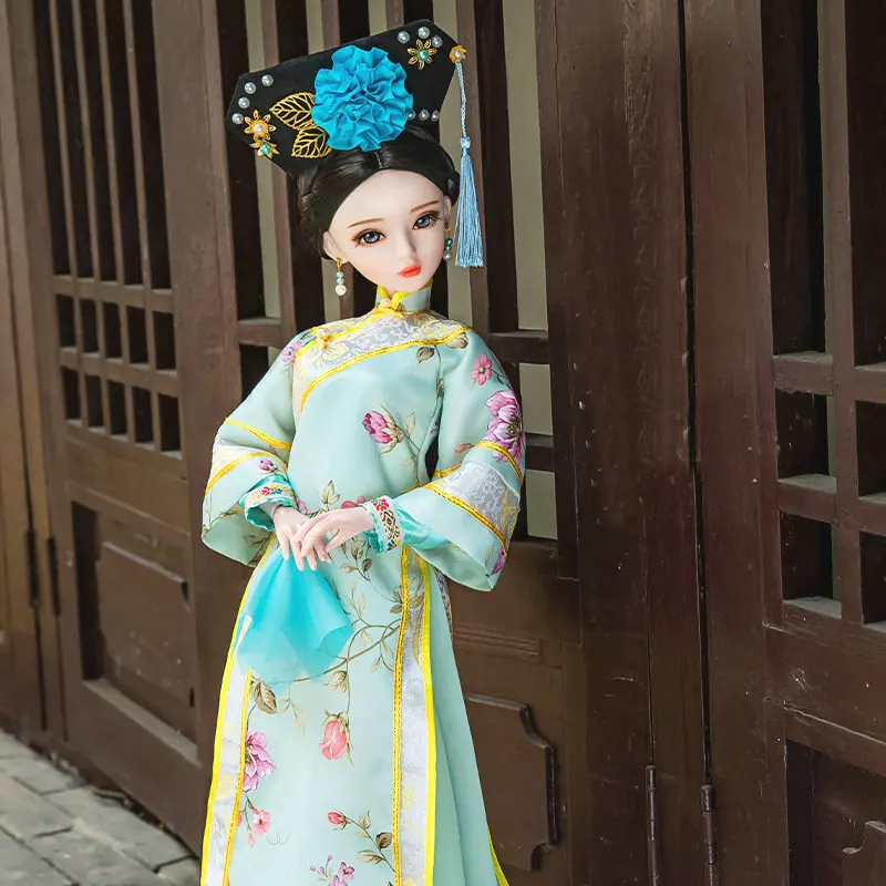 ○Handmade 1/3 Bjd Doll Full Set Large 60cm Chinese Qing Princess Ball-Jointed Toy Dolls For Girls Gift