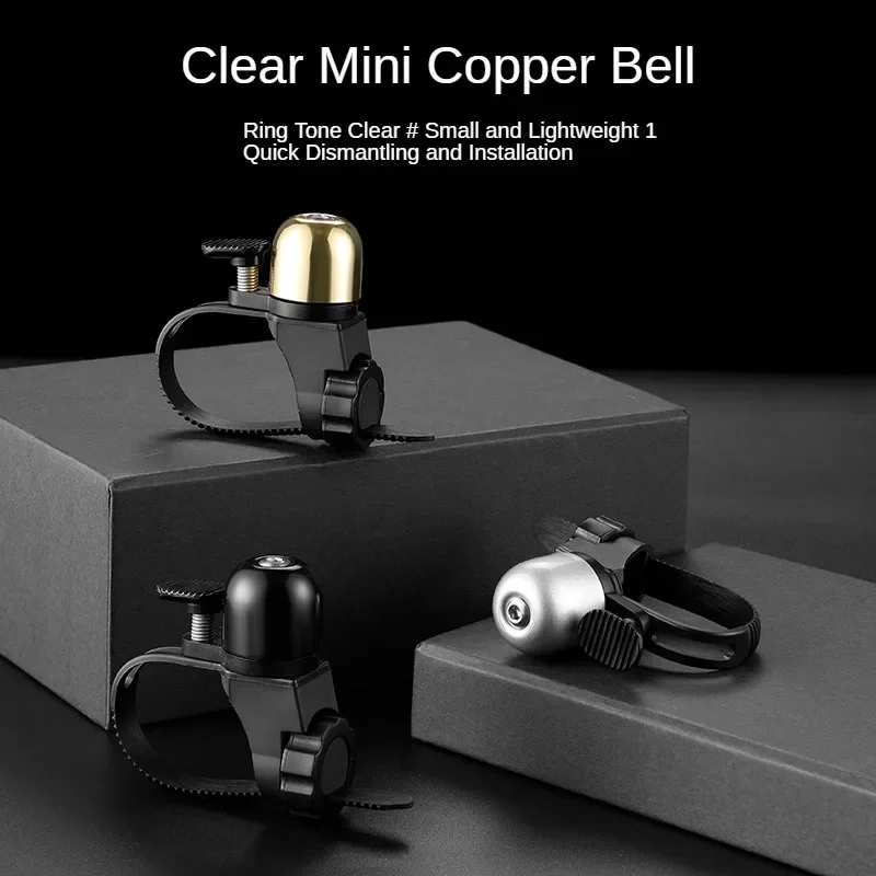 

Cute Mini Bicycle Bell Copper Alloy MTB Safety Warning Alarm Clear Loud Sound Retro Style Handlebar Ring Horn Cycling Accessory