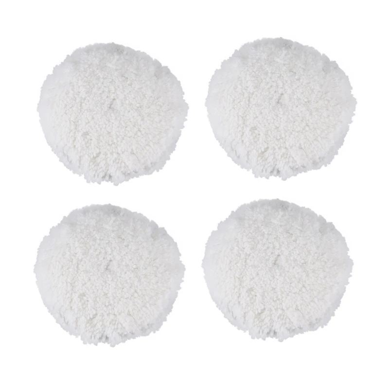 

4X 7 Inch Inch 180Mm Soft Wool Clean Polishing Buffing Bonnet Pad For Car Auto Polisher