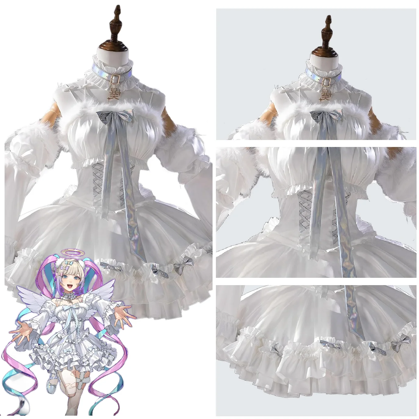 

Anime NEEDY GIRL OVERDOSE KAngel Rain Ame Cosplay Costume Sweet Angel Lolita Dress Halloween Party Girl Comic Con Anime Clothing