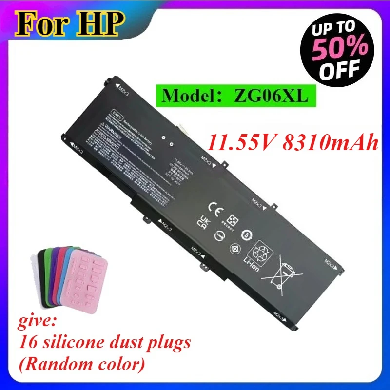 11.55V 8310mAh ZG06XL Laptop Battery Replacement for HP Elitebook 1050 G1 ZBook Studio G5 X360 G5 Series HSTNN-IB8H HSTNN-1B8H