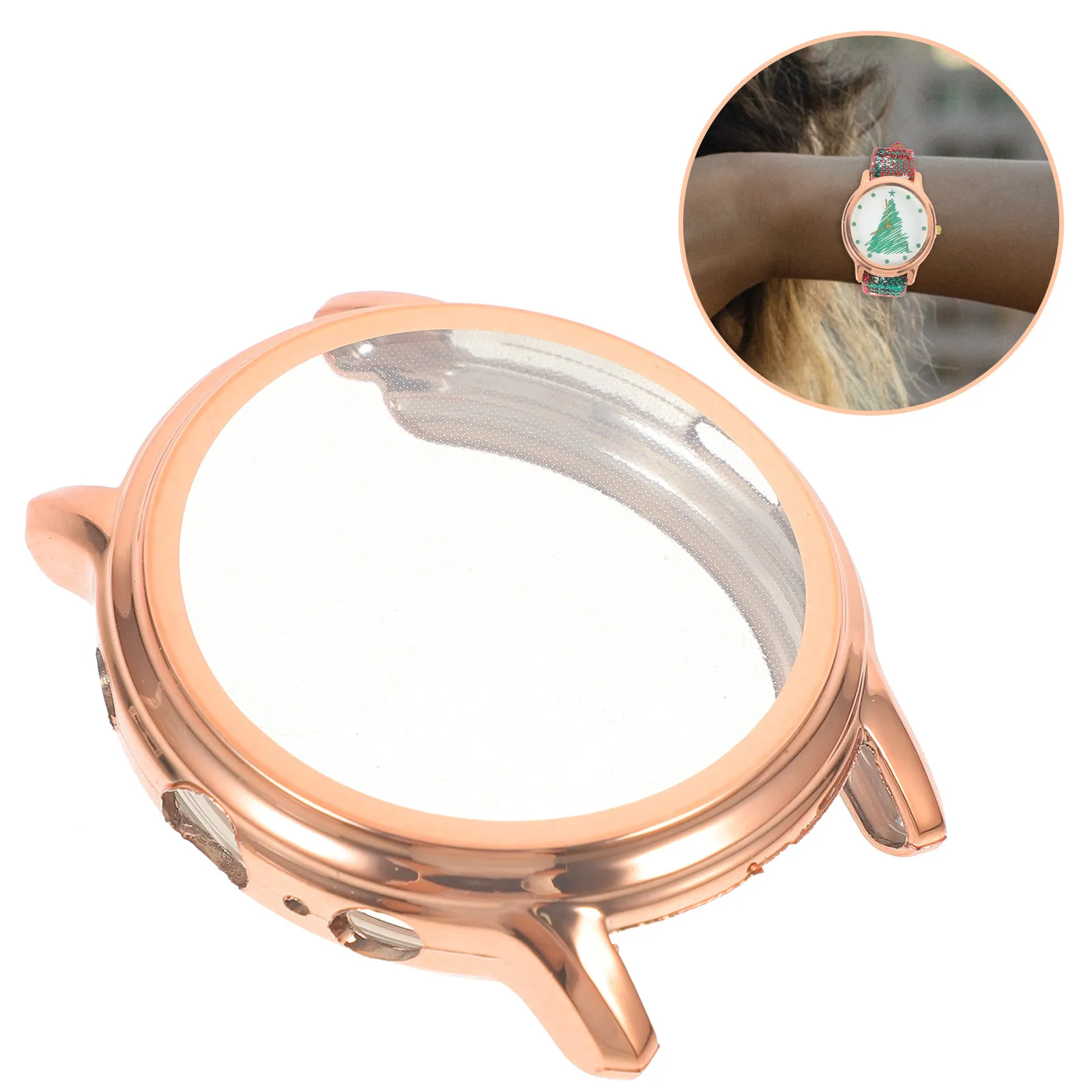 

Защитный чехол для часов, корпус из ТПУ цвета розового золота, защитная рамка с полным покрытием, легкий, совместимый с часами Gen 5 The Hr Watch