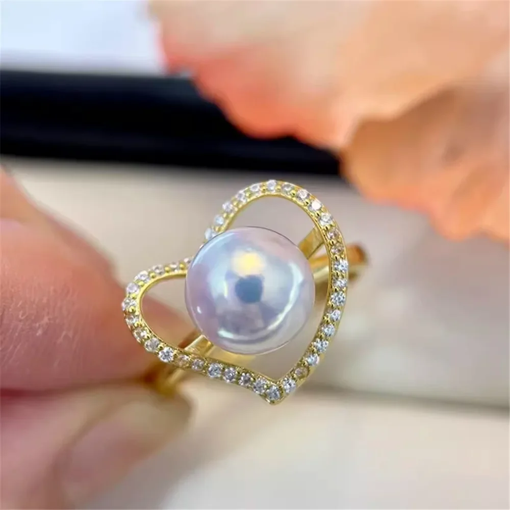 Solid S925 Sterling Silver Pearl Ring Settings Findings & Accessories  for Jewelry Making Bulk Wholesale Craft Supplies No Pearl