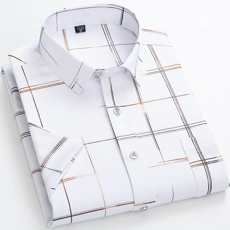 Spring/Summer Men's Shirt Long sleeved Business Casual Short sleeved Large Sized Gold Plated Non Iron Thin Style