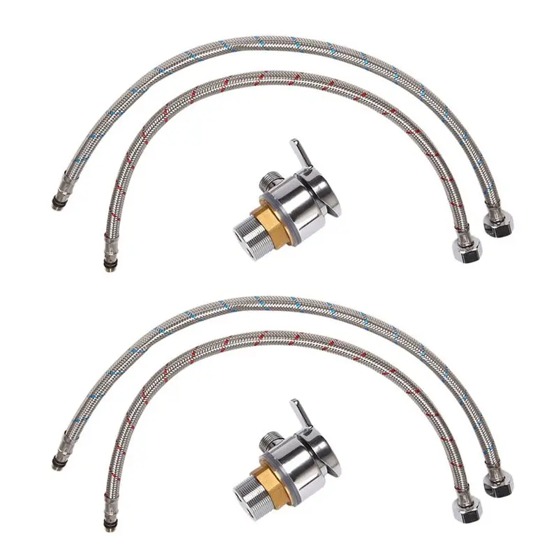 VOFUN-2X Shower Hose Valve Shower Faucet Hot & Cold Water Thermostatic Mixer Mixing Valve Suitable For RV And Yachts